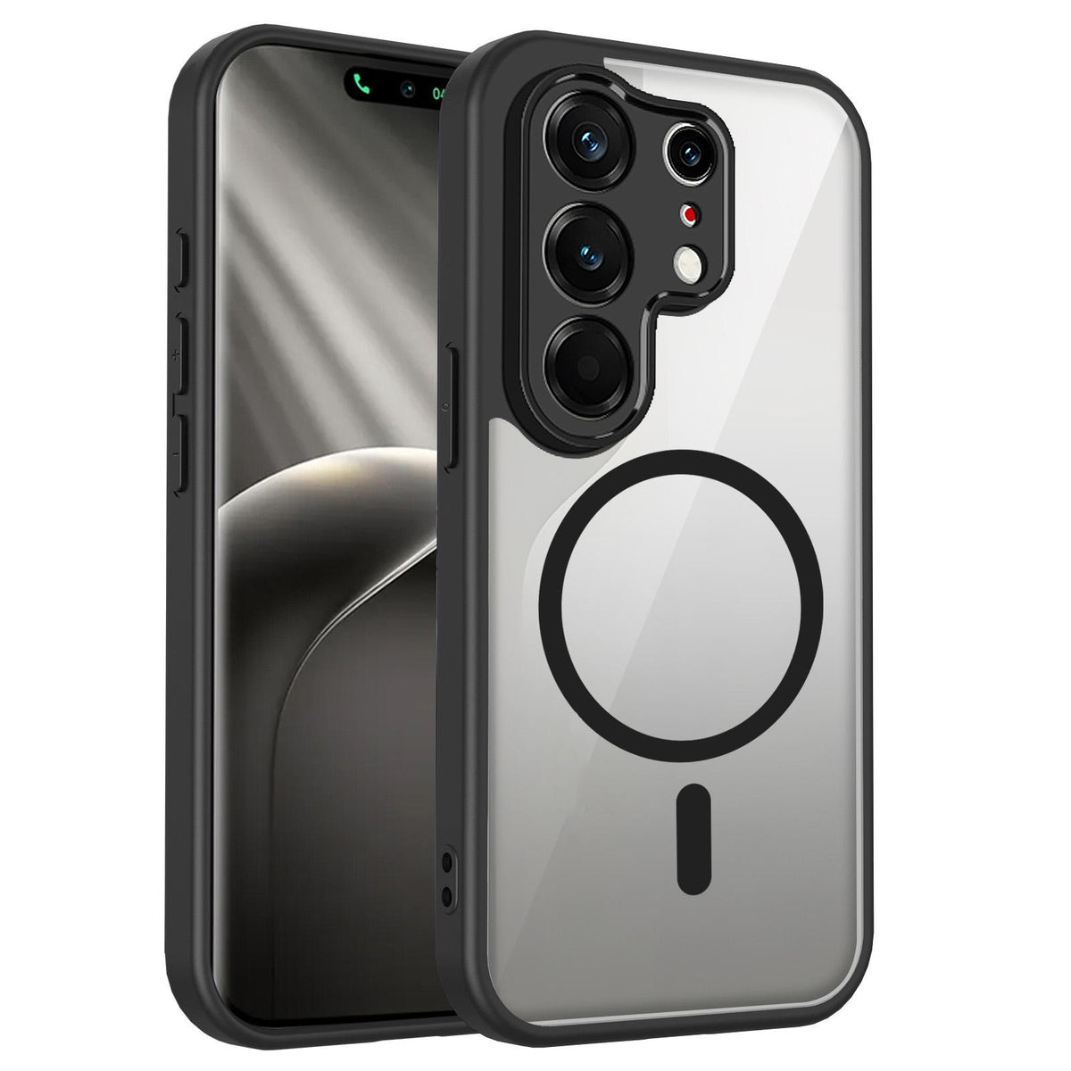 For Tecno Camon 50 Pro / 50 Ultra Matte PC Skin-feel Magnetic Shockproof Phone Case - Black - EDA009711302B