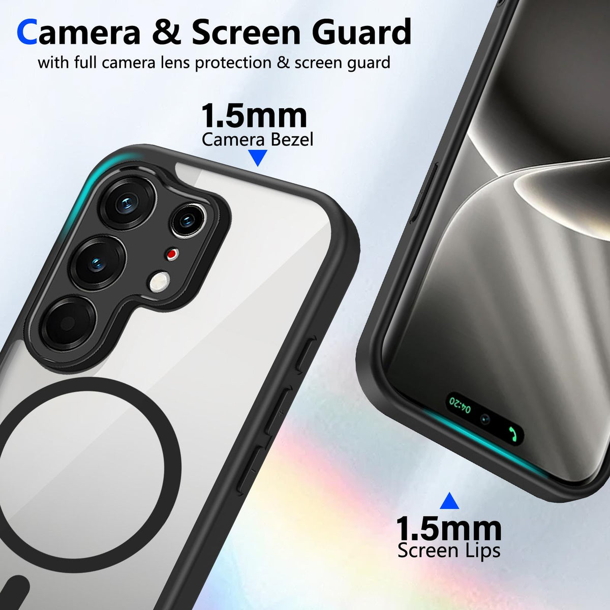 For Tecno Camon 50 Pro / 50 Ultra Matte PC Skin-feel Magnetic Shockproof Phone Case - Black - EDA009711302B
