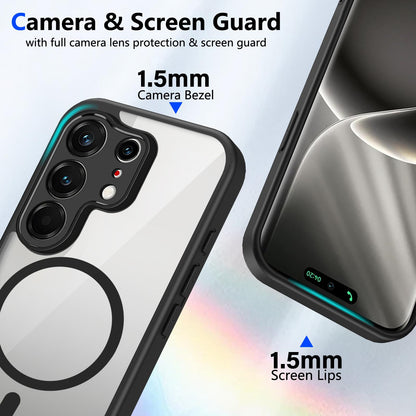 For Tecno Camon 50 Pro / 50 Ultra Matte PC Skin-feel Magnetic Shockproof Phone Case - Black - EDA009711302B