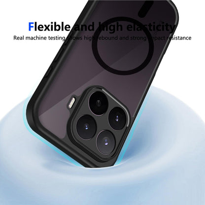 For Xioami 17T Pro 5G Skin Feel Frosted PC+TPU Magnetic Phone Case - Transparent Black - EDA009711402A