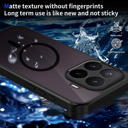 For Xioami 17T Pro 5G Skin Feel Frosted PC+TPU Magnetic Phone Case - Transparent Black - EDA009711402A