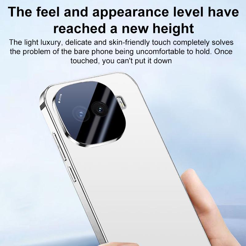 For vivo iQOO Z11 Turbo AG Frosted Electroplating Acrylic Phone Case - Black - EDA009711802A