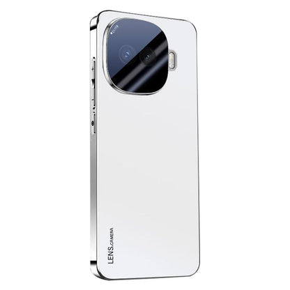 For vivo iQOO Z11 Turbo AG Frosted Electroplating Acrylic Phone Case - Silver White - EDA009711802B