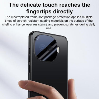 For vivo iQOO Z11 Turbo AG Frosted Electroplating Acrylic Phone Case - Silver White - EDA009711802B