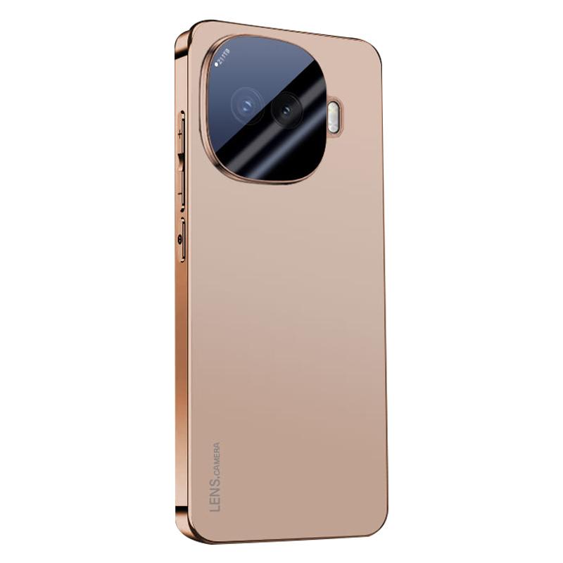 For vivo iQOO Z11 Turbo AG Frosted Electroplating Acrylic Phone Case - Gold - EDA009711802C