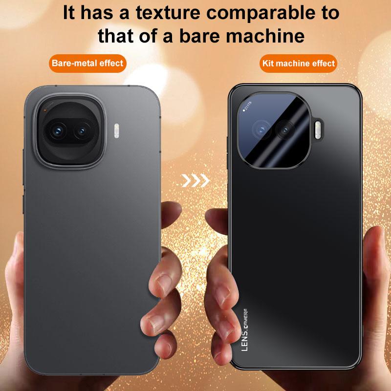 For vivo iQOO Z11 Turbo AG Frosted Electroplating Acrylic Phone Case - Gold - EDA009711802C