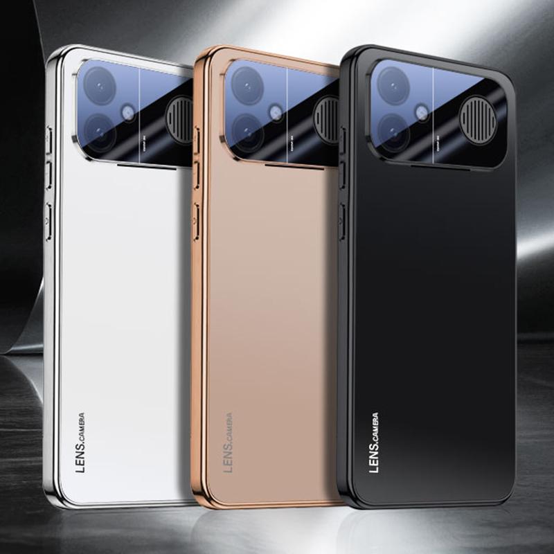 For Redmi K90 Max AG Frosted Electroplating Acrylic Phone Case - Black - EDA009712001A