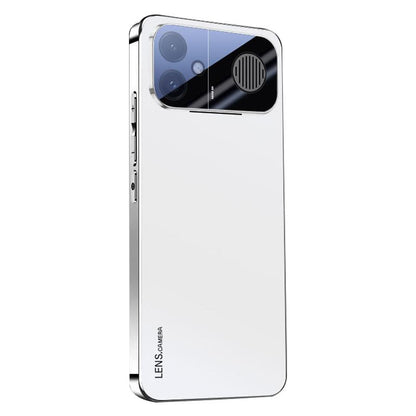 For Redmi K90 Max AG Frosted Electroplating Acrylic Phone Case - Silver White - EDA009712001B
