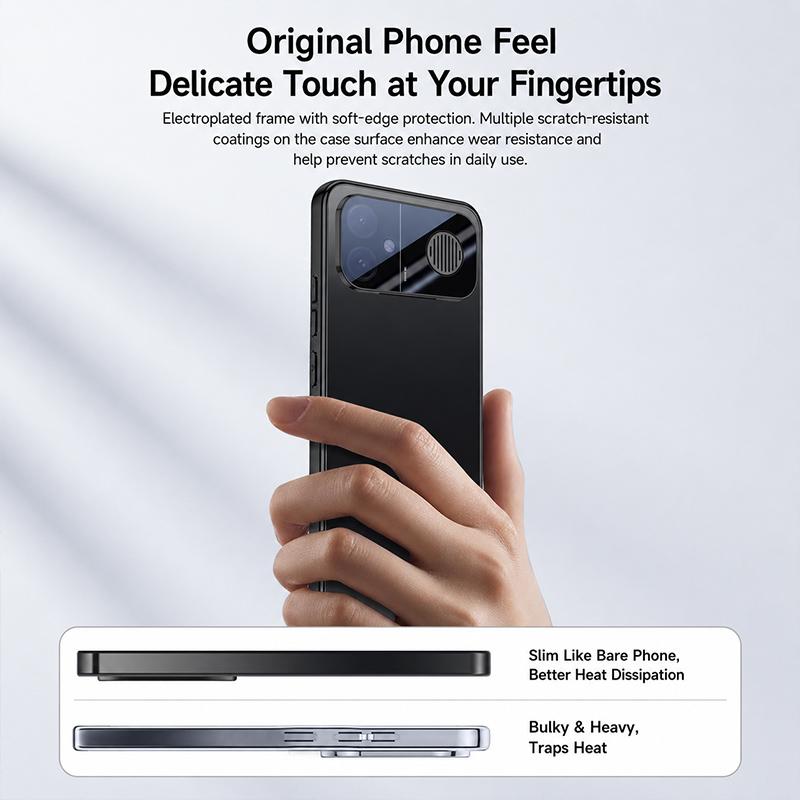 For Redmi K90 Ultra AG Frosted Electroplating Acrylic Phone Case(Black)