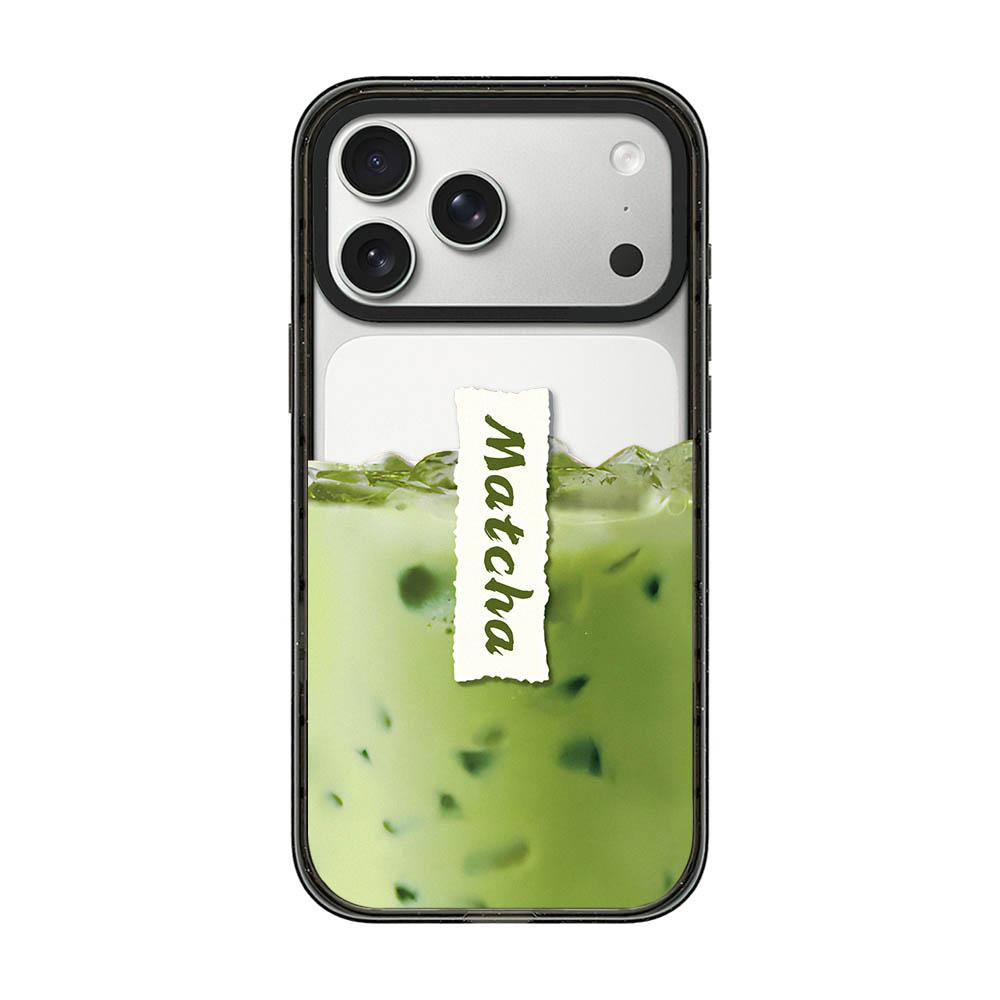For iPhone 17 Pro Matcha Latte Cake Pattern Acrylic TPU Phone Case - Matcha Latte - EDA009712802A