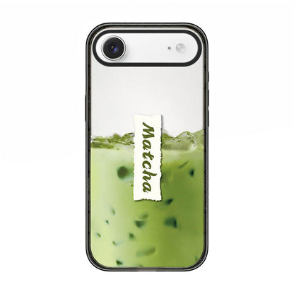 For iPhone Air Matcha Latte Cake Pattern Acrylic TPU Phone Case - Matcha Latte - EDA009712804A