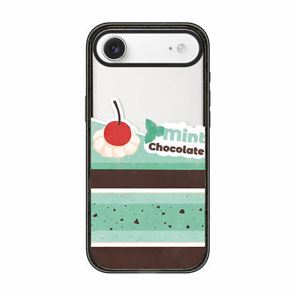 For iPhone Air Matcha Latte Cake Pattern Acrylic TPU Phone Case - Mint Chocolate Cake - EDA009712804C