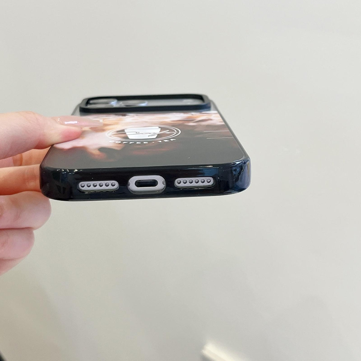 For iPhone 17 Pro Matcha Latte Cake Pattern Acrylic TPU Phone Case - Watercolor Strawberry Toast - EDA009712802E