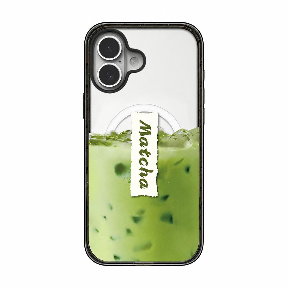 For iPhone 17 Matcha Latte Cake Pattern Magnetic Acrylic TPU Phone Case - Matcha Latte - EDA009713103A