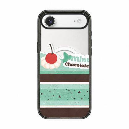 For iPhone Air Matcha Latte Cake Pattern Magnetic Acrylic TPU Phone Case - Mint Chocolate Cake - EDA009713104C