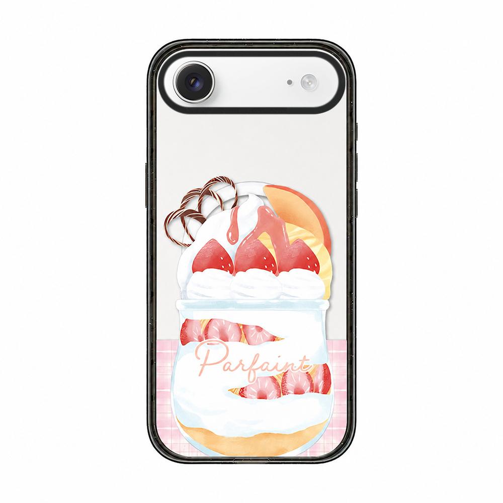 For iPhone Air Matcha Latte Cake Pattern Magnetic Acrylic TPU Phone Case - Strawberry Parfait Cup - EDA009713104D
