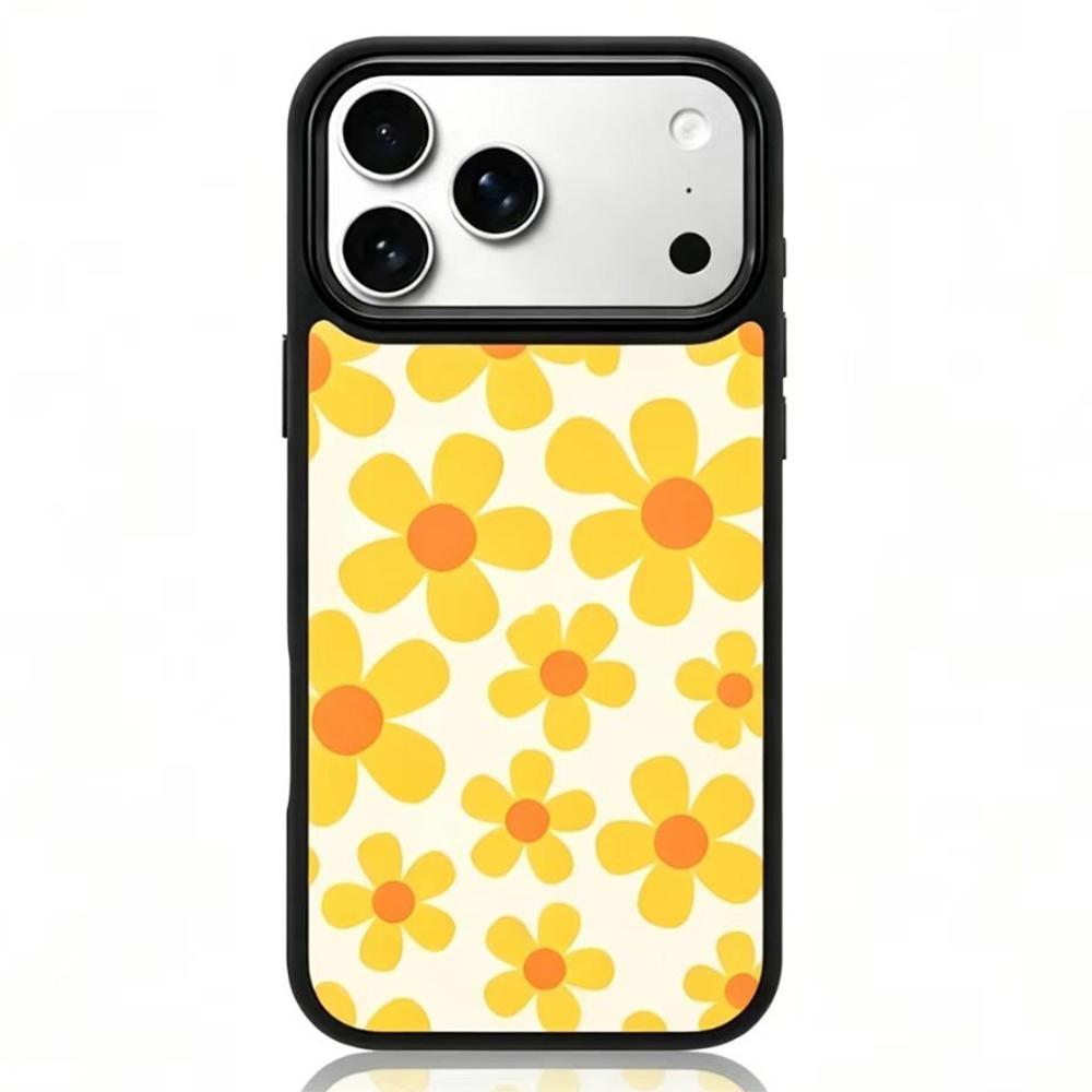 For iPhone 18 Pro /  17 Pro Bouquet Pattern Anti-Drop PC Silicone Phone Case - Calendula - EDA009714502B