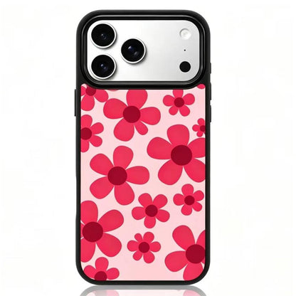 For iPhone 18 Pro /  17 Pro Bouquet Pattern Anti-Drop PC Silicone Phone Case - Peach Blossom - EDA009714502C