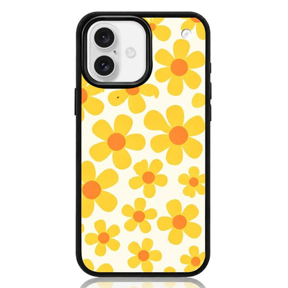 For iPhone 17 Bouquet Pattern Anti-Drop PC Silicone Phone Case - Calendula - EDA009714503B