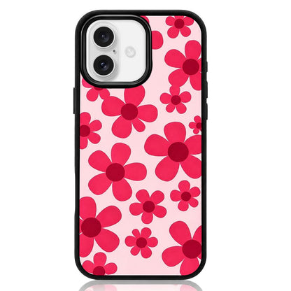 For iPhone 17 Bouquet Pattern Anti-Drop PC Silicone Phone Case - Peach Blossom - EDA009714503C