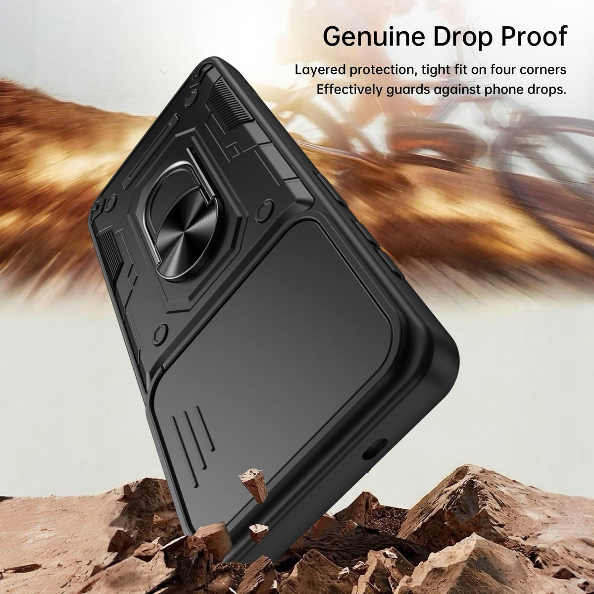For Galaxy S26+ 5G Nanshan Armor Sliding Camshield Ring Holder Phone Case - Purple - EDA009714703E