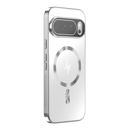For Google Pixel 10 Vacuum Electroplated Magnetic Phone Case - White - EDA009716601B