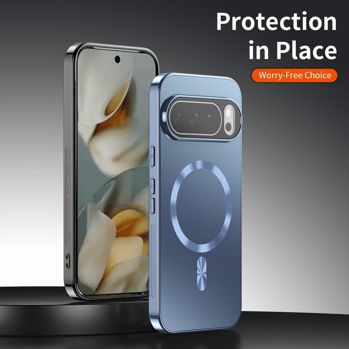 For Google Pixel 10 Vacuum Electroplated Magnetic Phone Case - White - EDA009716601B