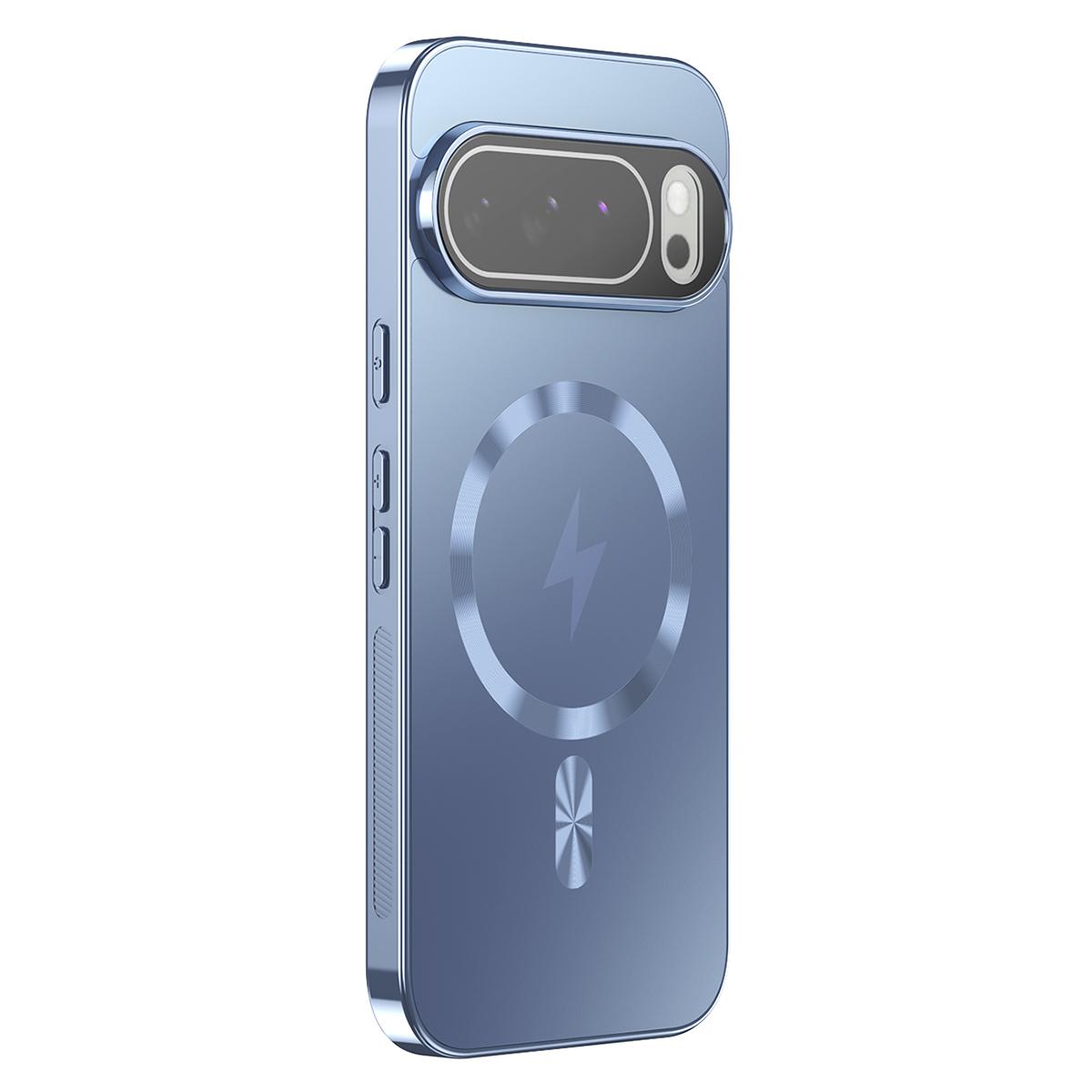 For Google Pixel 10 Vacuum Electroplated Magnetic Phone Case - Light Blue - EDA009716601C