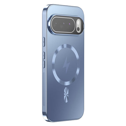 For Google Pixel 10 Vacuum Electroplated Magnetic Phone Case - Light Blue - EDA009716601C