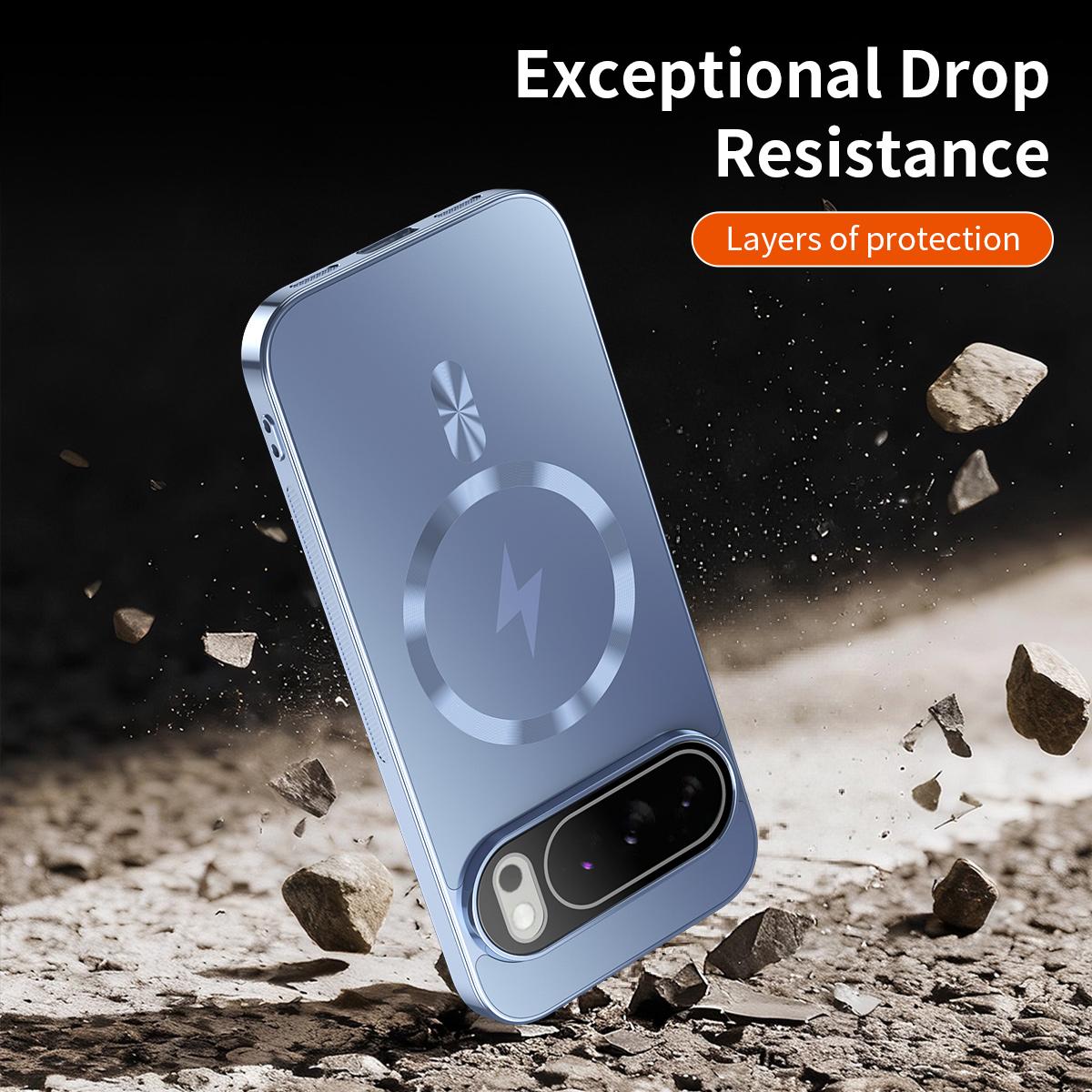 For Google Pixel 10 Vacuum Electroplated Magnetic Phone Case - Light Blue - EDA009716601C