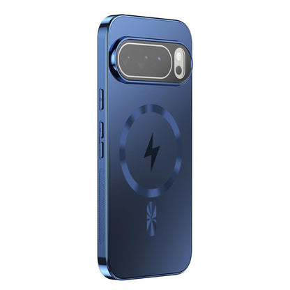 For Google Pixel 10 Vacuum Electroplated Magnetic Phone Case - Navy Blue - EDA009716601D