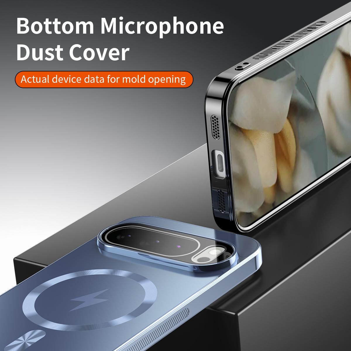 For Google Pixel 10 Vacuum Electroplated Magnetic Phone Case - Navy Blue - EDA009716601D