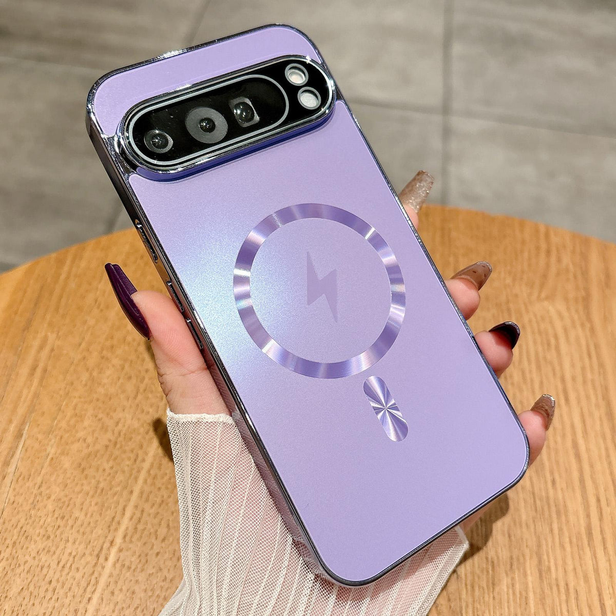For Google Pixel 9 Pro XL Vacuum Electroplated Magnetic Phone Case - Purple - EDA009716602E