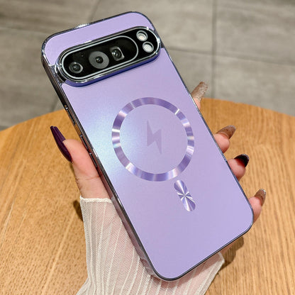 For Google Pixel 9 Pro XL Vacuum Electroplated Magnetic Phone Case - Purple - EDA009716602E