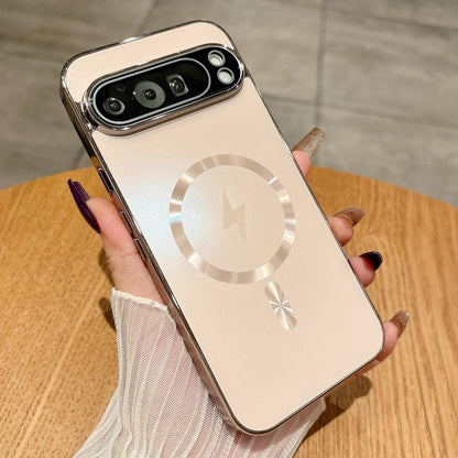 For Google Pixel 9 Pro XL Vacuum Electroplated Magnetic Phone Case - Gold - EDA009716602G
