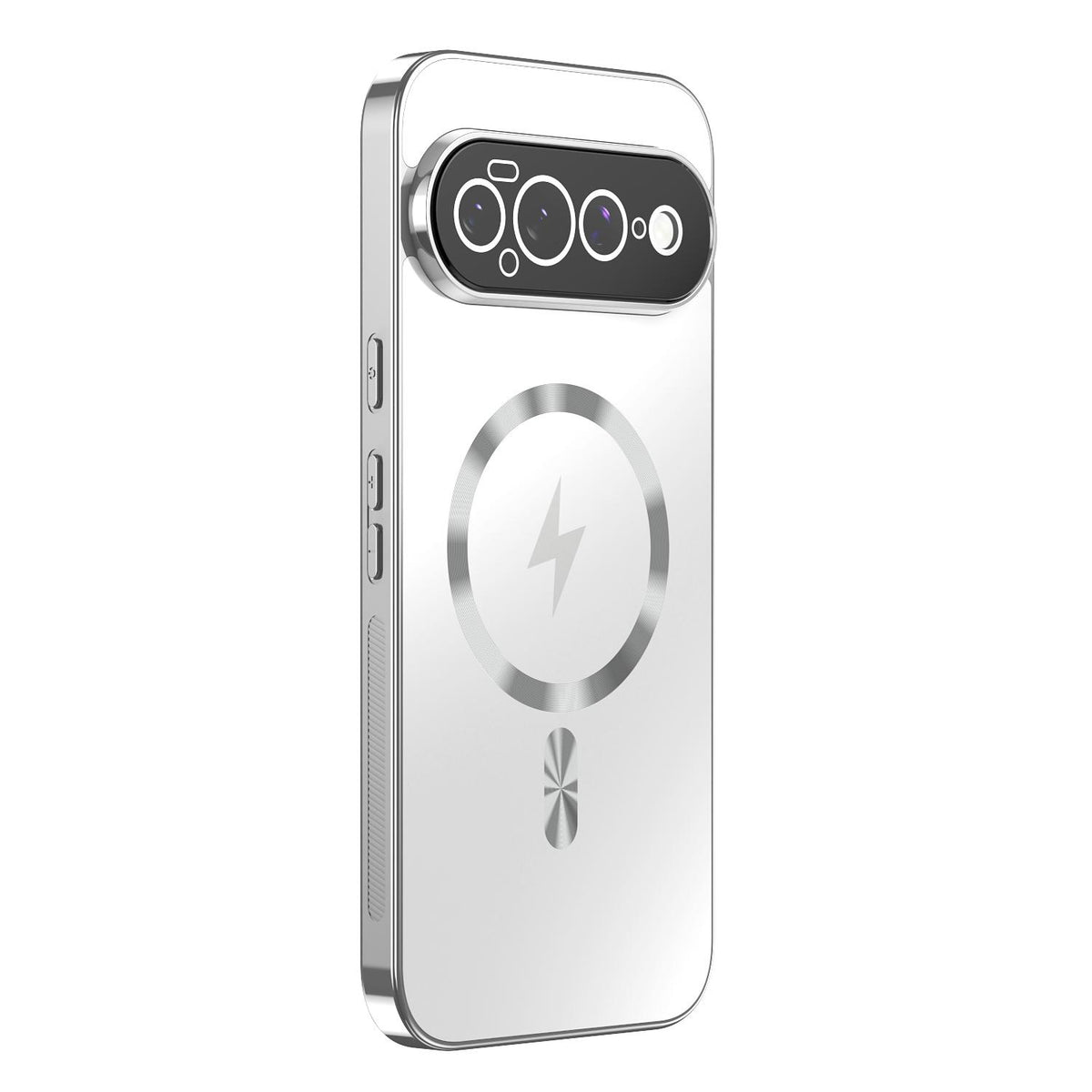 For Google Pixel 11 Pro XL Vacuum Electroplated Magnetic Phone Case - White - EDA009716603B
