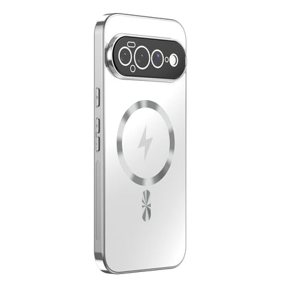 For Google Pixel 11 Pro XL Vacuum Electroplated Magnetic Phone Case - White - EDA009716603B