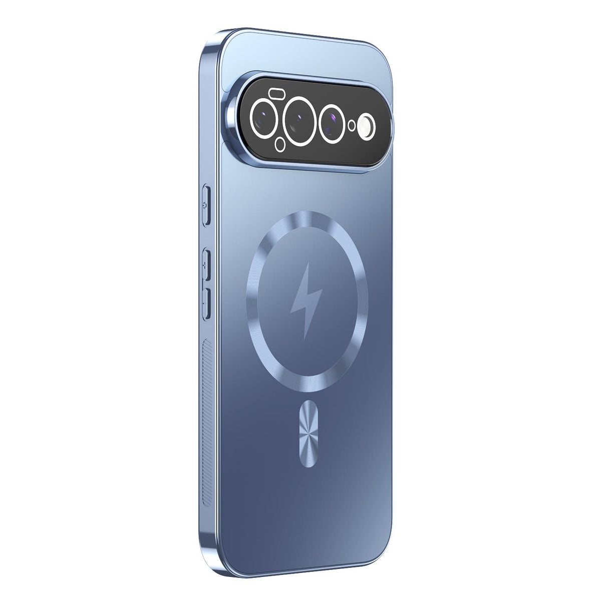 For Google Pixel 11 Pro XL Vacuum Electroplated Magnetic Phone Case - Light Blue - EDA009716603C