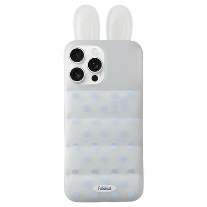 For iPhone 12 Pro Max Bunny Ears Puffer Dots Figure TPU Phone Case - Translucent - EDA009717001A