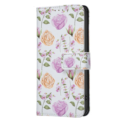For Realme 16T 5G BF42 Color Painting Leather Phone Case - Yellow Rose - EDA009718301D