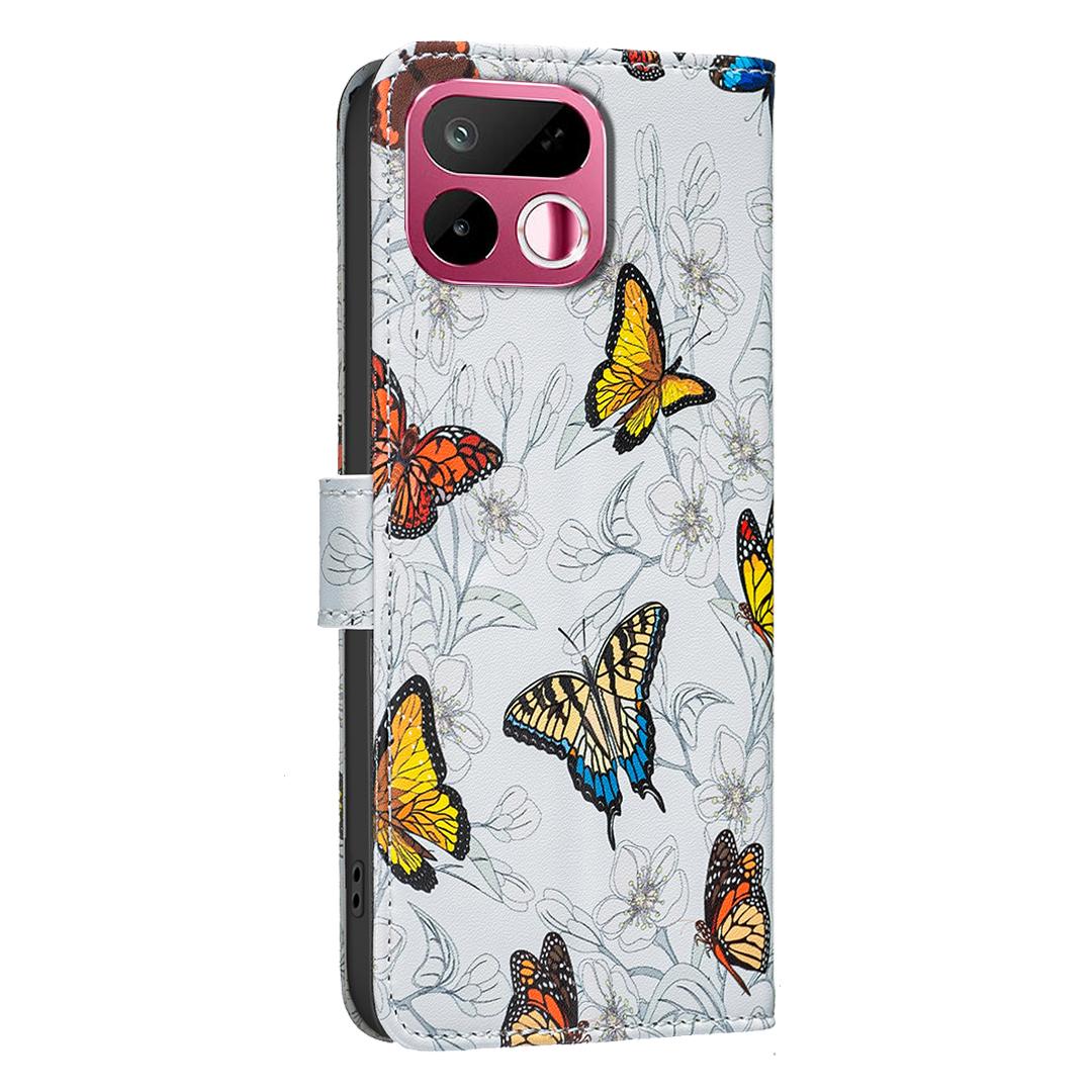 For Realme 16T 5G BF42 Color Painting Leather Phone Case - Butterfly - EDA009718301G