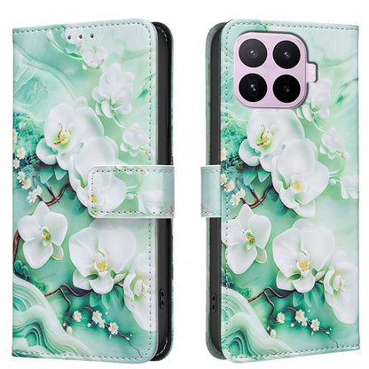 For Xiaomi 17T Pro 5G BF42 Color Painting Leather Phone Case - Pink Flower - EDA009718801A