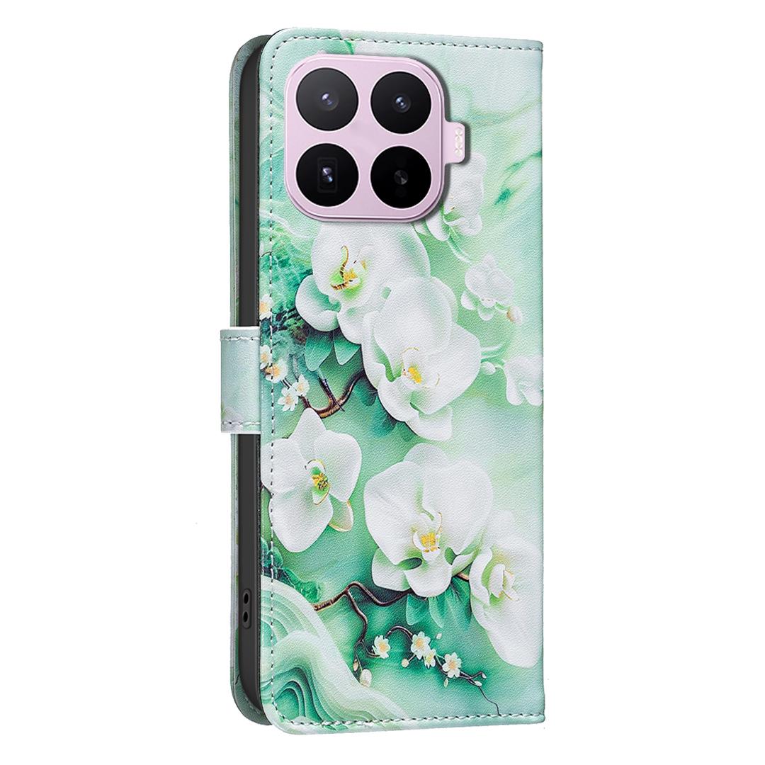 For Xiaomi 17T Pro 5G BF42 Color Painting Leather Phone Case - Pink Flower - EDA009718801A