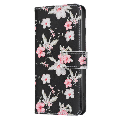 For Xiaomi 17T Pro 5G BF42 Color Painting Leather Phone Case - Red Flower - EDA009718801B