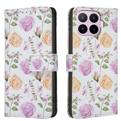 For Xiaomi 17T Pro 5G BF42 Color Painting Leather Phone Case - Yellow Rose - EDA009718801D