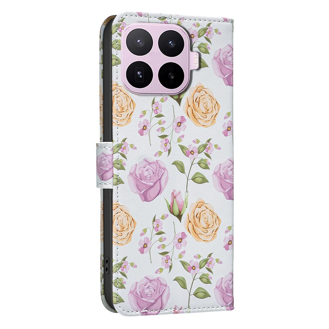 For Xiaomi 17T Pro 5G BF42 Color Painting Leather Phone Case - Yellow Rose - EDA009718801D