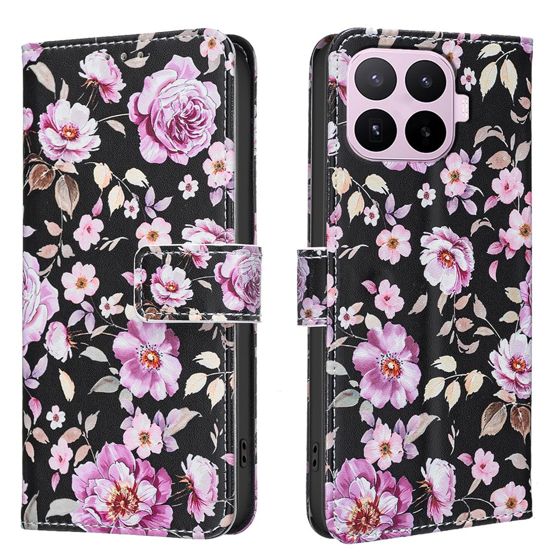For Xiaomi 17T Pro 5G BF42 Color Painting Leather Phone Case - Rose - EDA009718801E