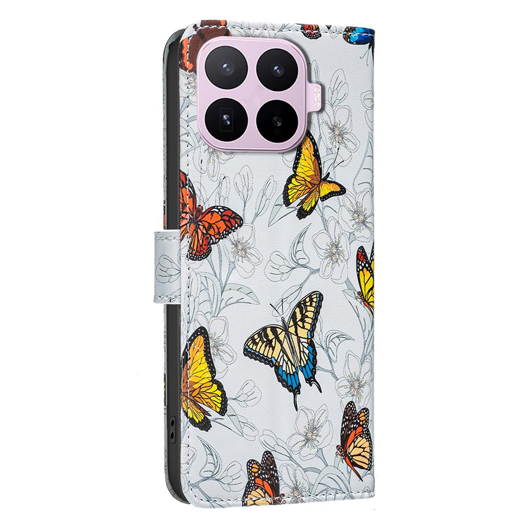 For Xiaomi 17T Pro 5G BF42 Color Painting Leather Phone Case - Butterfly - EDA009718801G