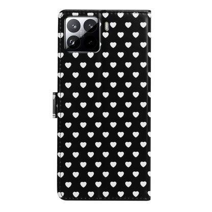 For Xiaomi 15S Pro Hearts Pattern Buckle Vegan Leather Phone Case with Strap - Black Hearts - EDA009719506A