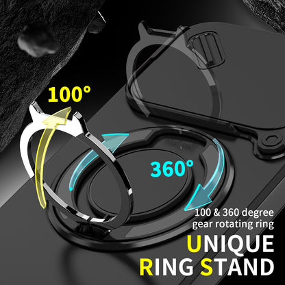 For Xiaomi 17T 5G Sliding Camshield Ring Holder Phone Case - Black - EDA009720201A